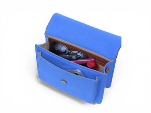Needlesay Azure denim handbag interior with zipper pocket